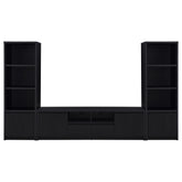 Best Furniture Outlet - Coaster - Winfield 3-piece Entertainment Center 78-inch TV Stand Black - 706223-SET